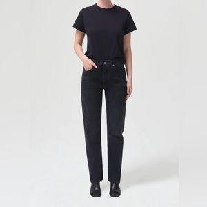 Agolde mid rise straight jeans